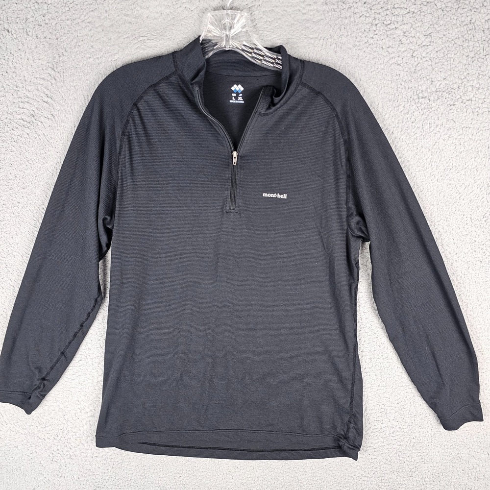Montbell Geoline Climbing Cycling Shirt Mens Large Lightweight 1/4 Zip 1107488